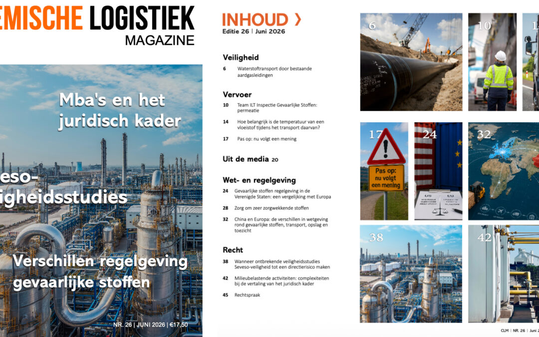 Chemische Logistiek Magazine Ed. 26 gepubliceerd